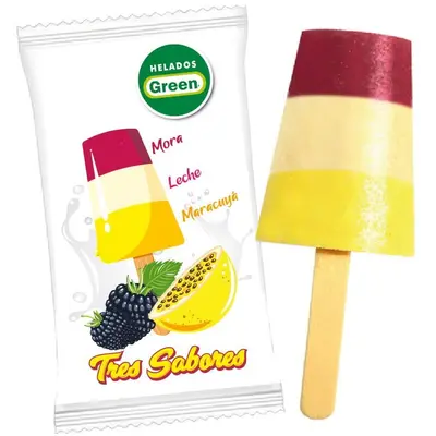 Helado Green tres sabores