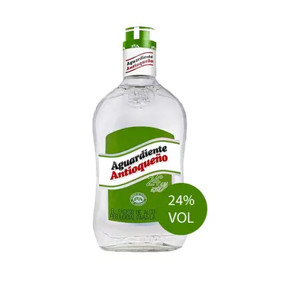 Aguardiente Antioqueño sin azúcar verde