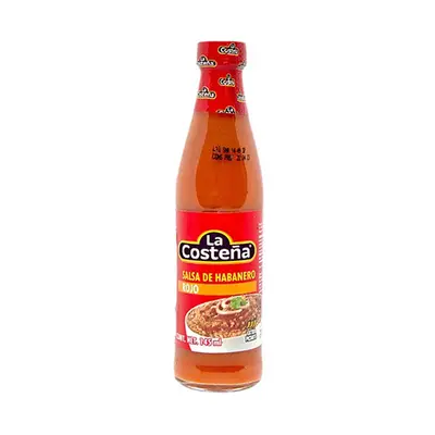 Salsa de habanero rojo La Costeña