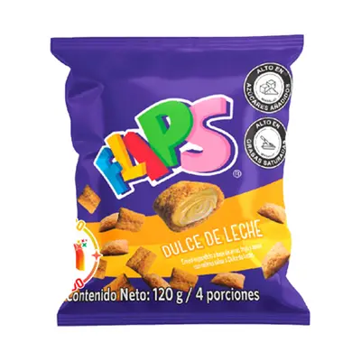 Cereal relleno dulce de leche Flips